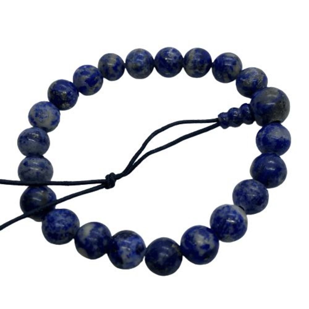 Gorgeous Blue Sodalite Gemstone 6mm Beaded 6.5" Stretch Bracelet